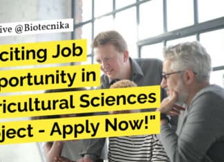 "Exciting Job Opportunity in Agricultural Sciences Project - Apply Now!"