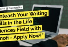 "Unleash Your Writing Skills in the Life Sciences Field with Sanofi - Apply Now!"