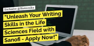 "Unleash Your Writing Skills in the Life Sciences Field with Sanofi - Apply Now!"