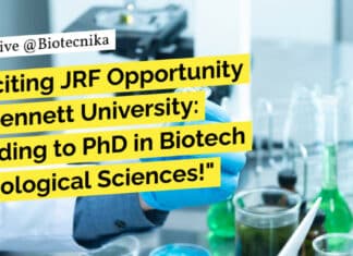 "Exciting JRF Opportunity at Bennett University: Leading to PhD in Biotech & Biological Sciences!"