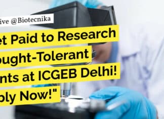 "Get Paid to Research Drought-Tolerant Plants at ICGEB Delhi! Apply Now!"