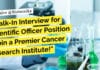 Walk-In Interview for Scientific Officer Position – Life Sciences Eligible at TMC-ACTREC "Walk-In Interview for Scientific Officer Position - Join a Premier Cancer Research Institute!"