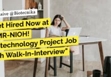 "Get Hired Now at ICMR-NIOH! Biotechnology Project Job with Walk-In-Interview"