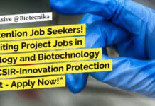 "Attention Job Seekers! Exciting Project Jobs in Biology and Biotechnology at CSIR-Innovation Protection Unit - Apply Now!"