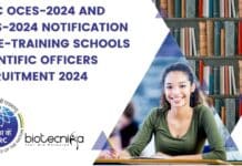 BARC OCES-2024 and DGFS-2024 Notification - DAE-Training Schools Scientific Officers Recruitment 2024