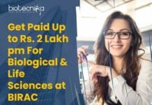 BIRAC Jobs Biological Sciences