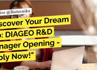 "Discover Your Dream Job: DIAGEO R&D Manager Opening - Apply Now!"