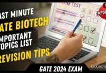 GATE Biotech Revision Topics