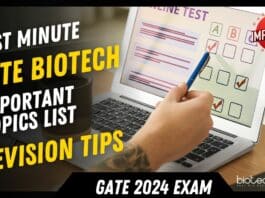 GATE Biotech Revision Topics
