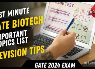GATE Biotech Revision Topics