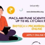 MACS-ARI Pune Scientist Job