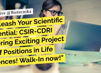 "Unleash Your Scientific Potential: CSIR-CDRI Offering Exciting Project Staff Positions in Life Sciences! Walk-In now!"