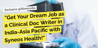 "Get Your Dream Job as a Clinical Doc Writer in India-Asia Pacific with Syneos Health!"