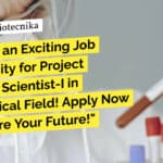 "Discover an Exciting Job Opportunity for Project Research Scientist-I in Non-Medical Field! Apply Now and Secure Your Future!"