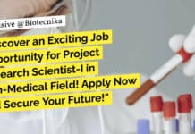 "Discover an Exciting Job Opportunity for Project Research Scientist-I in Non-Medical Field! Apply Now and Secure Your Future!"