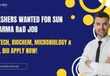 Freshers Sun Pharma R&D