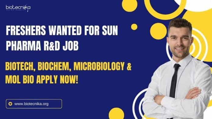 Freshers Sun Pharma R&D