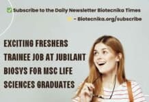 Freshers Trainee Job