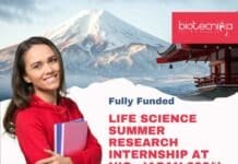 Fully Funded Life Science Summer Research Internship at NIG, JAPAN 2024