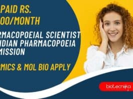 Govt IPC Genomics Scientist Job