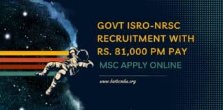 Govt ISRO-NRSC Recruitment