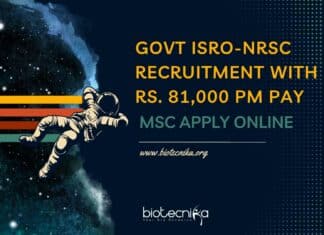 Govt ISRO-NRSC Recruitment