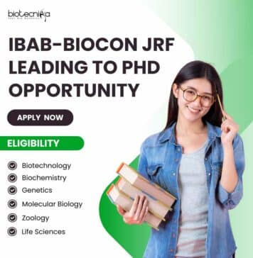IBAB-Biocon JRF Leading to PhD Opportunity - Life Sciences Apply Now