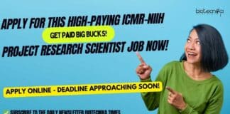 ICMR-NIIH Project Research Scientist Job