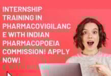 Internship Programme in Pharmacovigilance