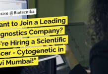 "Want to Join a Leading Diagnostics Company? We're Hiring a Scientific Officer - Cytogenetic in Navi Mumbai!"