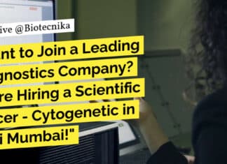 "Want to Join a Leading Diagnostics Company? We're Hiring a Scientific Officer - Cytogenetic in Navi Mumbai!"
