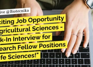 "Exciting Job Opportunity in Agricultural Sciences - Walk-In Interview for Research Fellow Positions in Life Sciences!"