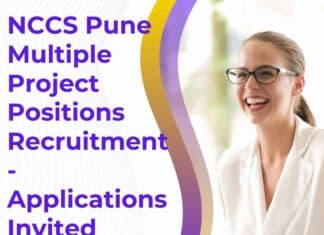 NCCS Pune Multiple Project Positions