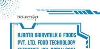 Ajanta DairyMilk & Foods Pvt. Ltd. Food Technology Executive Job