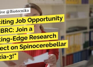 "Exciting Job Opportunity at NBRC: Join a Cutting-Edge Research Project on Spinocerebellar Ataxia-3!"