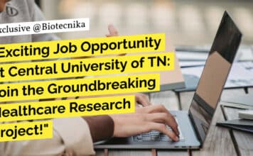 "Exciting Job Opportunity at Central University of TN: Join the Groundbreaking Healthcare Research Project!"