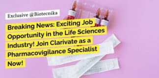 Breaking News: Exciting Job Opportunity in the Life Sciences Industry! Join Clarivate as a Pharmacovigilance Specialist Now!