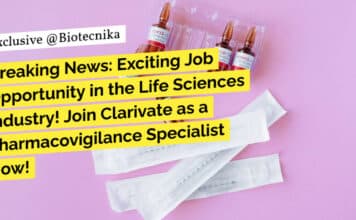 Breaking News: Exciting Job Opportunity in the Life Sciences Industry! Join Clarivate as a Pharmacovigilance Specialist Now!