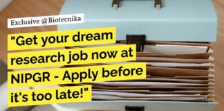 "Get your dream research job now at NIPGR - Apply before it's too late!"