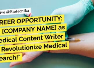 "CAREER OPPORTUNITY: Join [COMPANY NAME] as a Medical Content Writer and Revolutionize Medical Research!"