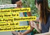 Apply Now for a High-Paying Bioinformatics Research Job at Hyderabad University! "Exclusive Opportunity: Apply Now for a High-Paying Bioinformatics Research Job at Hyderabad University!"