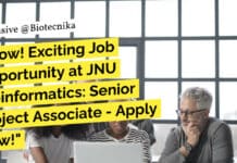 "Wow! Exciting Job Opportunity at JNU Bioinformatics: Senior Project Associate - Apply Now!"