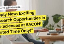 "Apply Now: Exciting Research Opportunities in Life Sciences at SACON! Limited Time Only!"