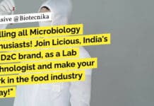 "Calling all Microbiology enthusiasts! Join Licious, India's top D2C brand, as a Lab Technologist and make your mark in the food industry today!"