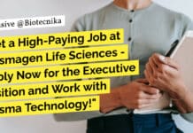 "Get a High-Paying Job at Plasmagen Life Sciences - Apply Now for the Executive Position and Work with Plasma Technology!"