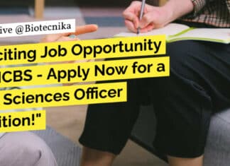 "Exciting Job Opportunity at NCBS - Apply Now for a Life Sciences Officer Position!"
