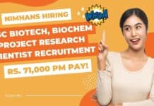 NIMHANS Hiring
