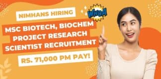 NIMHANS Hiring