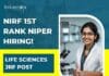 NIPER ICMR Project JRF