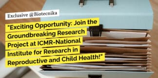 "Exciting Opportunity: Join the Groundbreaking Research Project at ICMR-National Institute for Research in Reproductive and Child Health!"